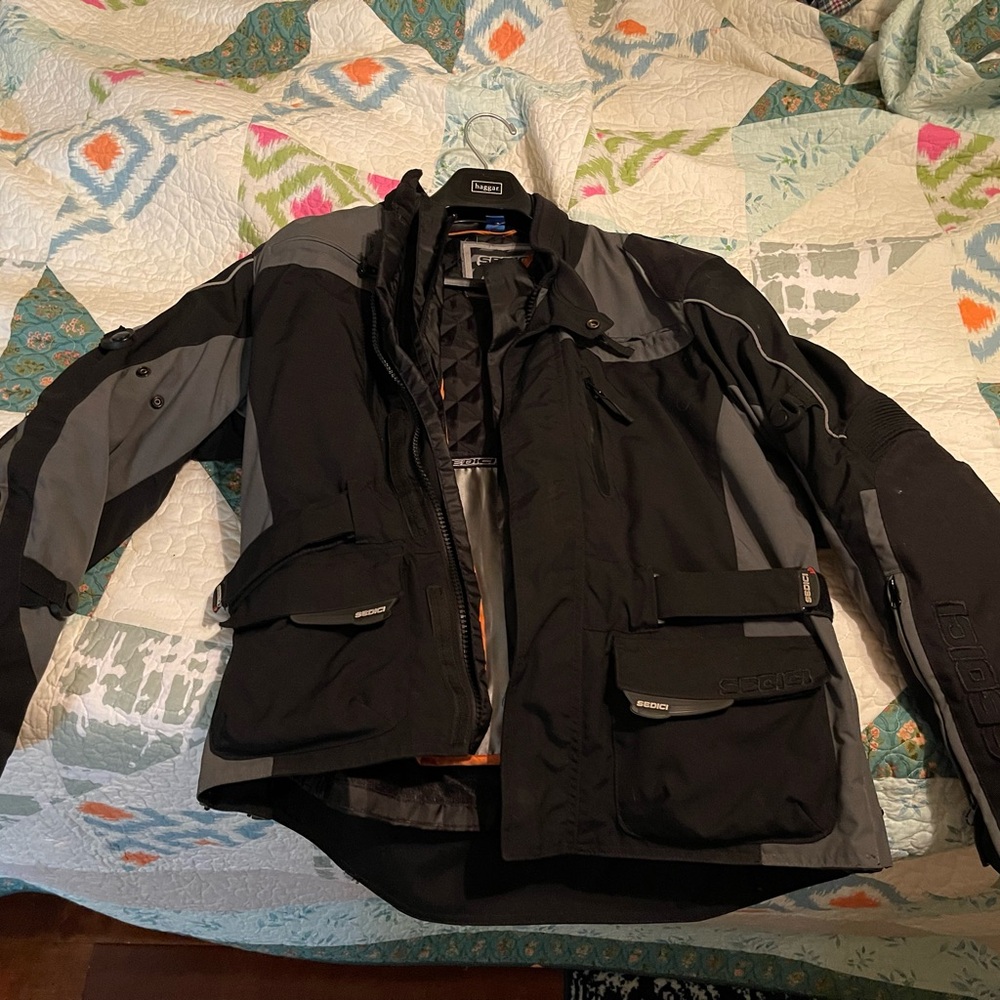Black and Gray Men's Armored Motorcycle Jacket